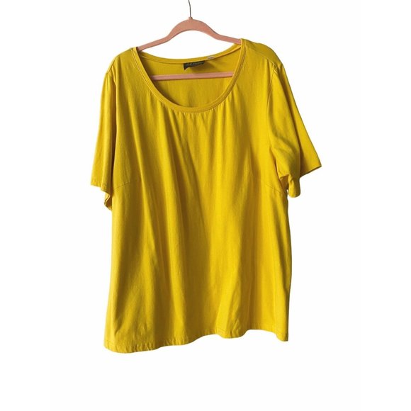 Bob Mackie Wearable Art T Shirt Yellow Size 3x - Picture 1 of 7